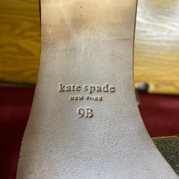 Kate Spade Gold Heeled Mules - Picture 12 of 12
